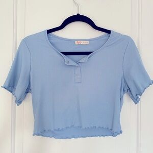 Baby blue crop top